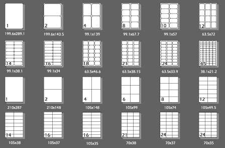 a4 label sheets